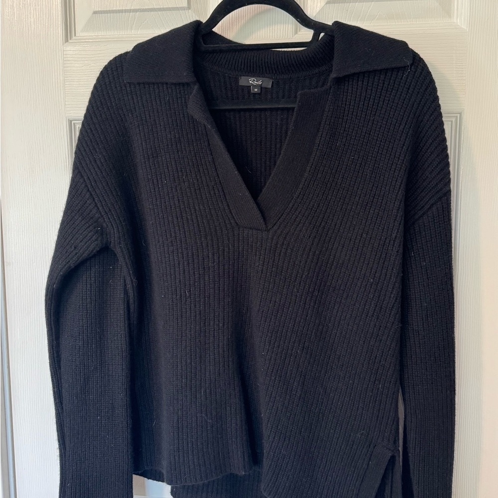 Rails Black V-Neck Sweater